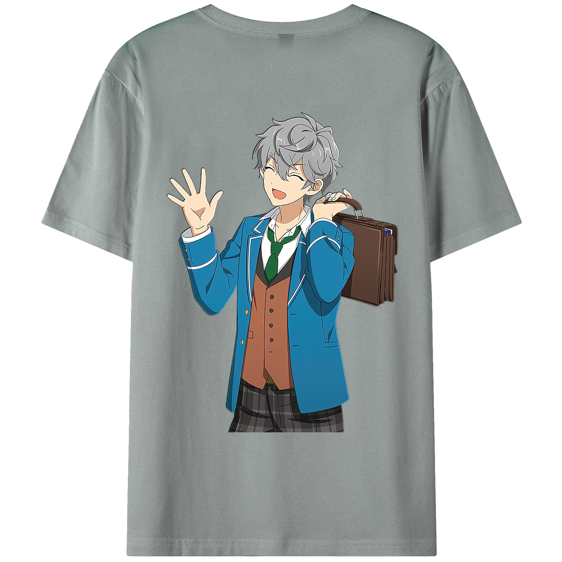 （画像用） あんさんぶるスターズ! Ensemble Stars 綿100％ メンズ半袖Tシャツ（バックプリント） 通気性
